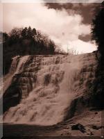Click to enlarge 'Ithaca Falls (Sepia Red Filter).jpg'